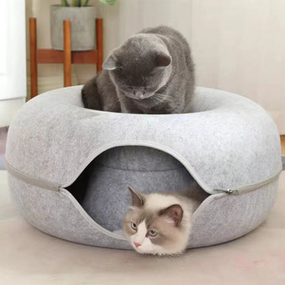 B-Tunnel Cat Bed Interactive Tunnel Felt Indoor Toy