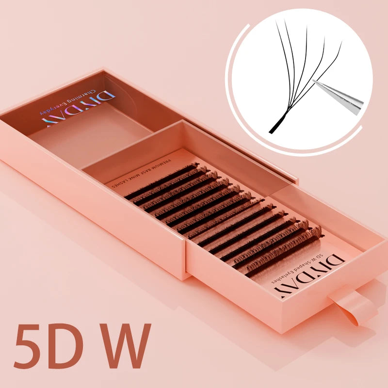 DIYDAY W Shape Eyelash Extensions Natural Soft Synthetic Hair