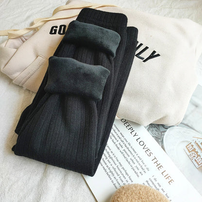 Warm Cashmere Pants for Girls Plus Velvet Trousers