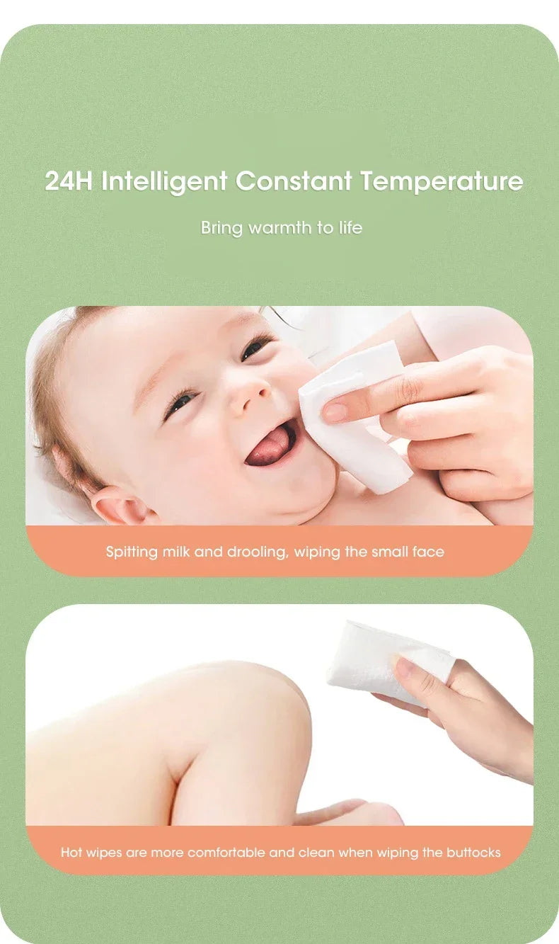 Baby Wipe Warmer with LED Display Portable USB Charge