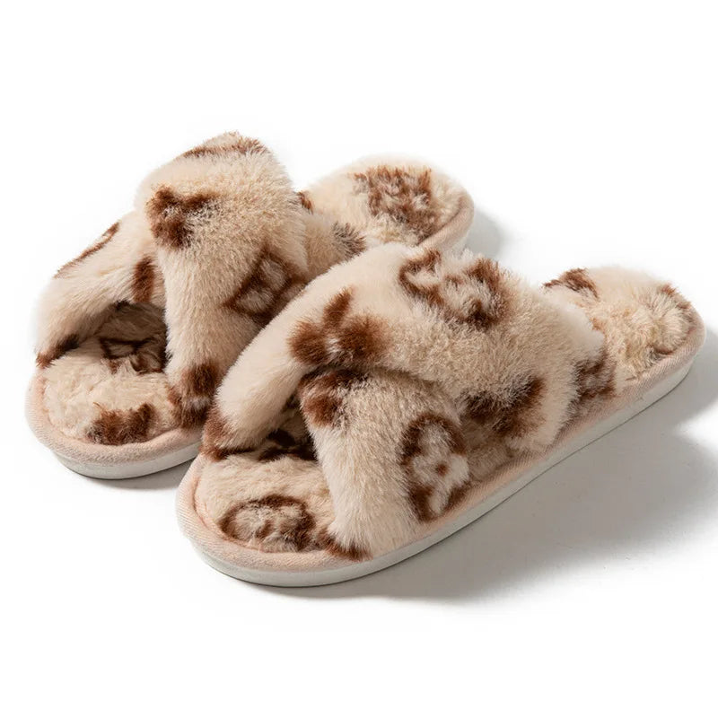 Fluffy Women's Indoor Fuzzy Fur Slippers