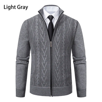 Men's Casual Knitted Sweater Coat in Cashmere Blend