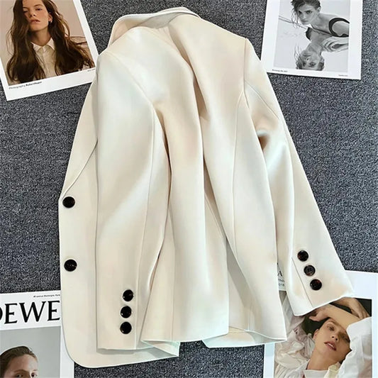 Elegant Long Sleeve Blazer Coat for Women