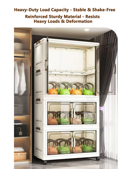 Multi-Layer Plastic Storage Cabinet for Home Use