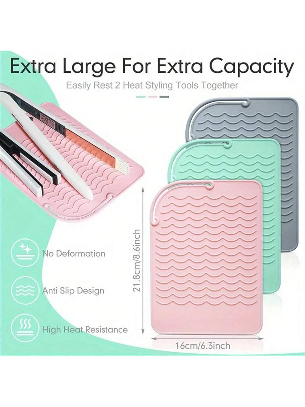 Plus Size Silicone Heat Resistant Mat for Hot Tools