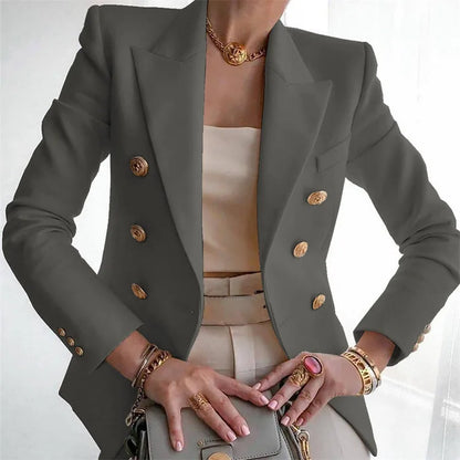 Casual Long Sleeve Women Blazer Office Jacket