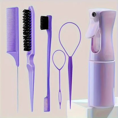 Hair Styling & Brush Set – 6 Pieces