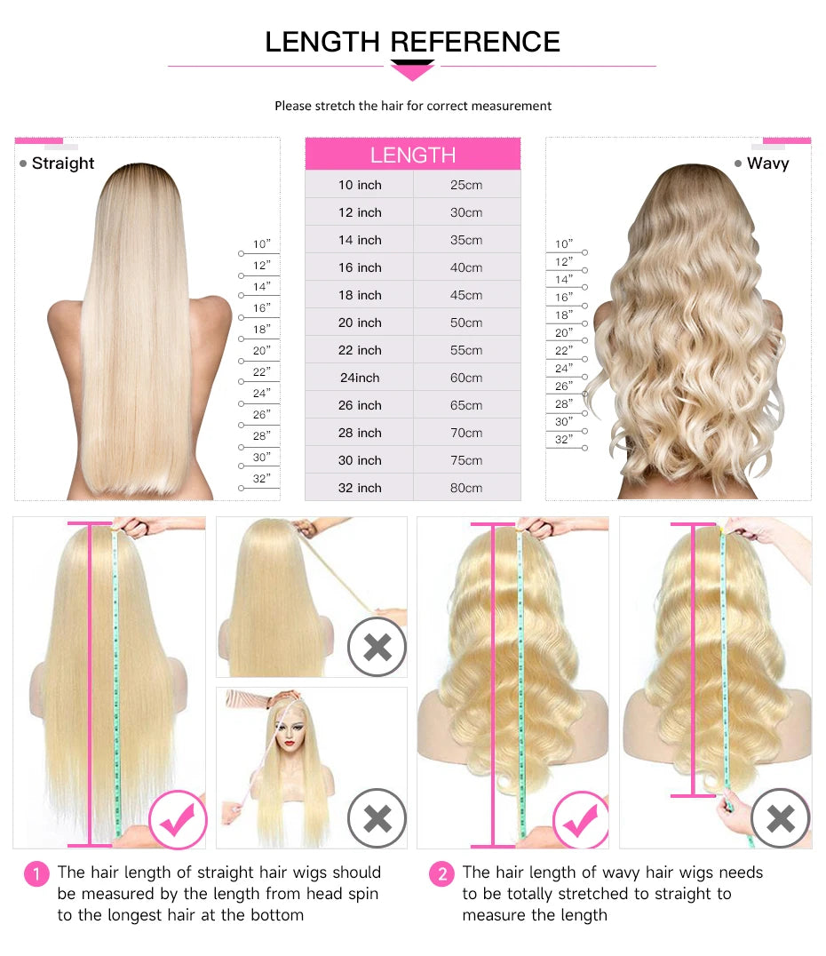 360 Lace Frontal Wig 613 Blonde Body Wave Human Hair
