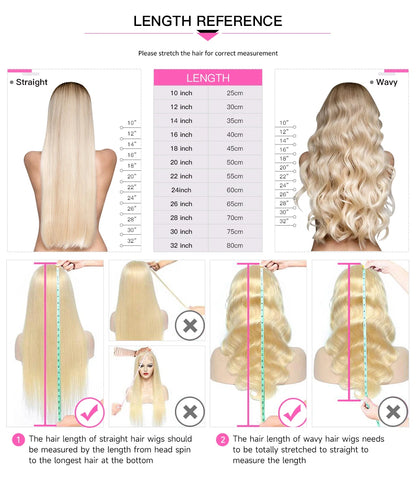360 Lace Frontal Wig 613 Blonde Body Wave Human Hair