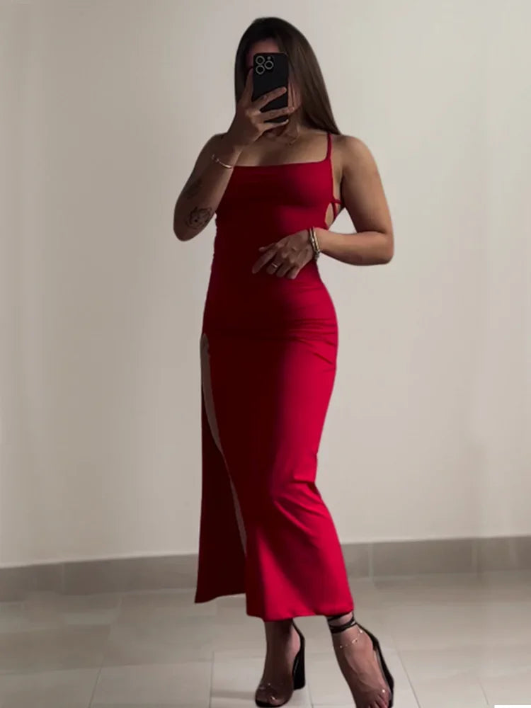 Summer Halter Strap Sheath Dress in Polyester