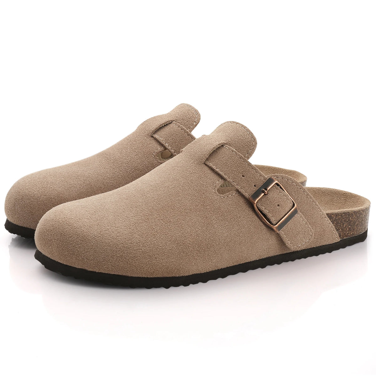 Shevalues Suede Clogs for Women Summer Mules with Arch Support