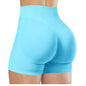 High Waisted Yoga Shorts for Women Nylon Elastane Solid