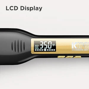 KIPOZI Titanium Flat Iron Hair Straightener with LCD Display