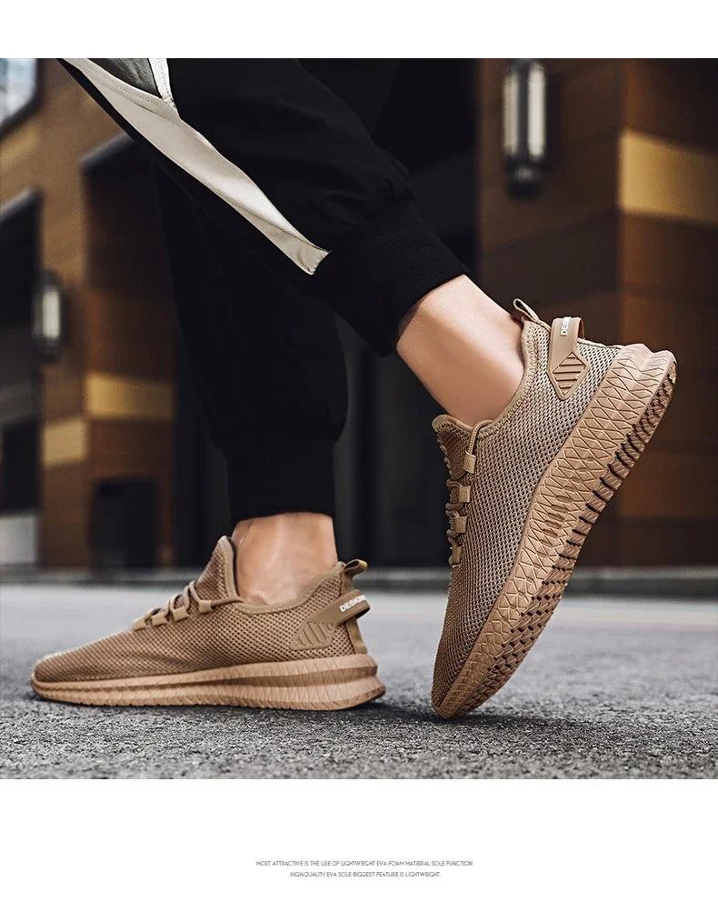 Men's Breathable Non-Slip Sports Sneakers for Outdoor Use