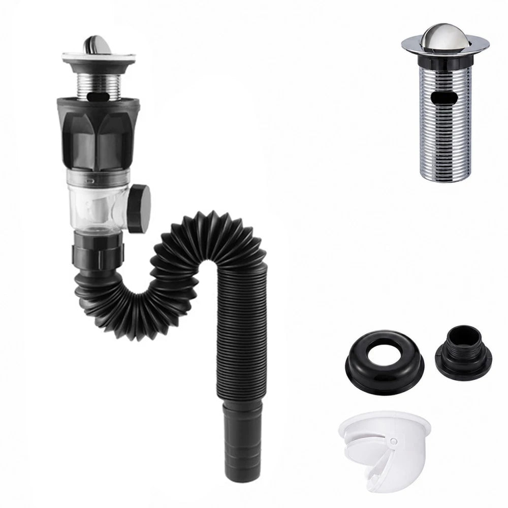 Kitchen Sink Drain Kit ABS and Stainless Steel