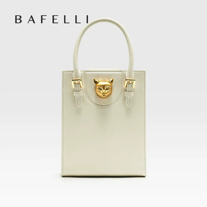 BAFELLI Women's Genuine Leather Mini Tote Crossbody Bag