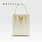BAFELLI Women's Genuine Leather Mini Tote Crossbody Bag