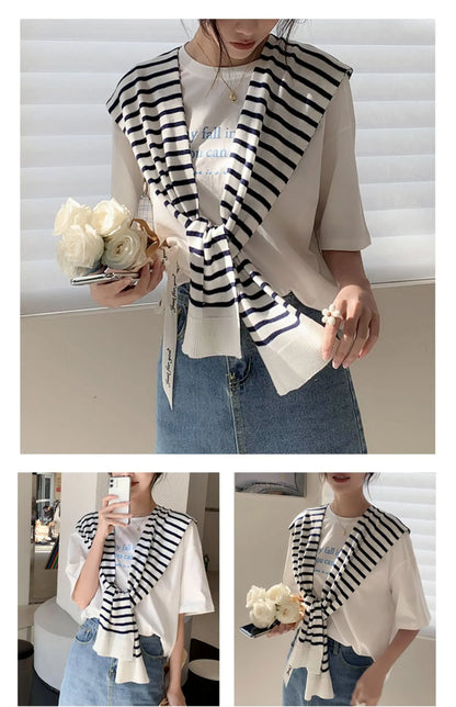 Wool Triangle Scarf for Women - Multi-functional Knitted Scarf