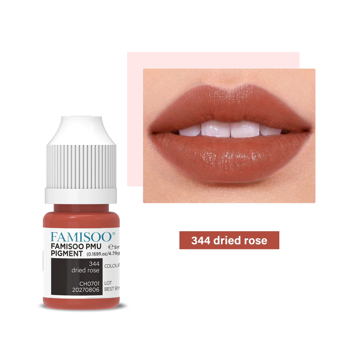 FAMISOO 5ML Permanent Makeup Pigment for Lips and Eyebrows