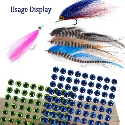200pcs 3D Holographic Fish Eyes for Saltwater Fishing