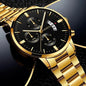 Men's Stainless Steel Quartz Calendar Watch