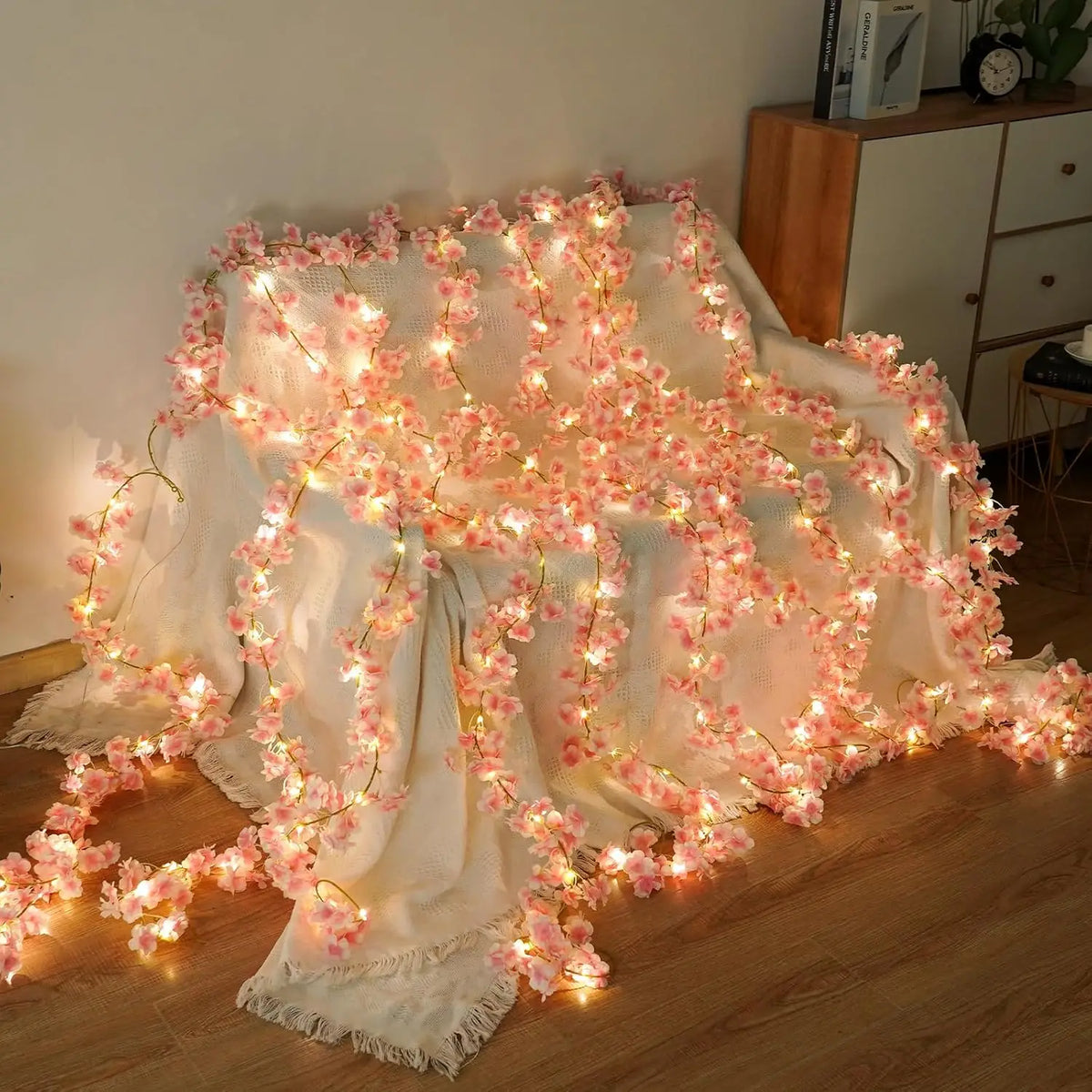 Artificial Flower Garland Lights for Home Decoration