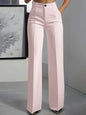 Women High Waisted Wide Leg Black Trousers