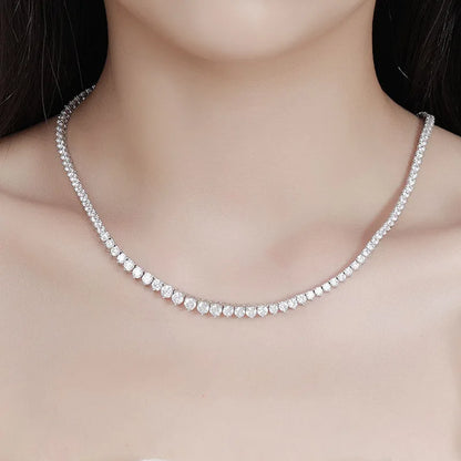 Moissanite Tennis Necklace in 925 Sterling Silver