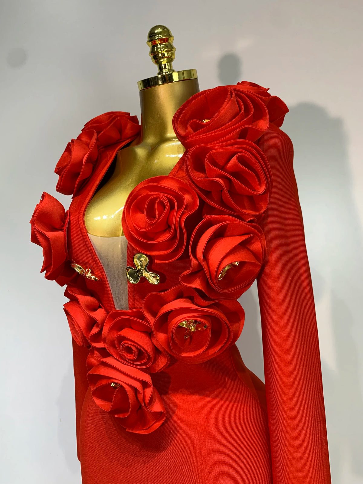 3D Flower Sleeveless Bodycon Bandage Dress Women