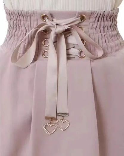 Japanese Sweet Lolita Mini Skirt Women Retro Lace Skirt