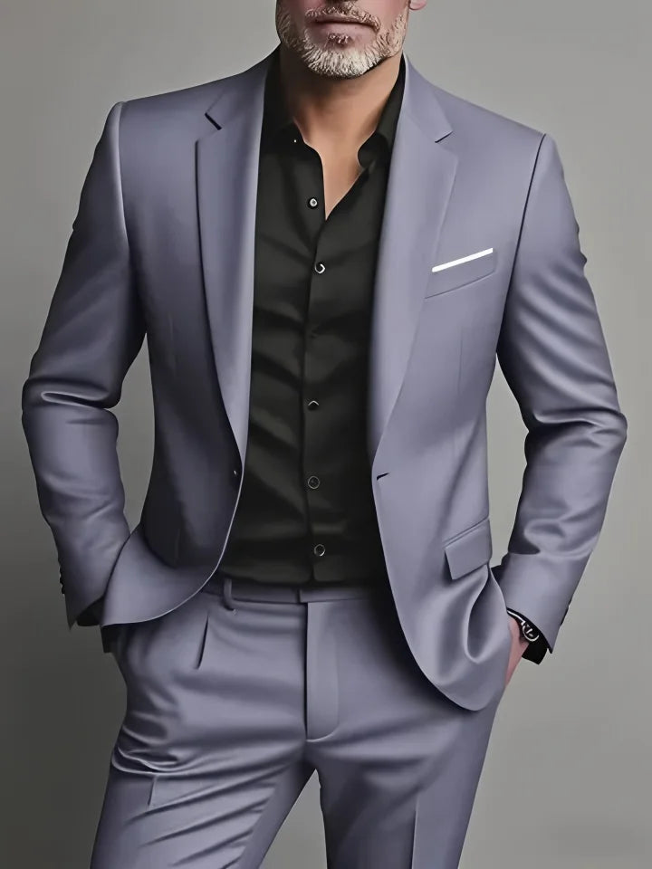 Slim Fit Black Tuxedo Suit Set for Men