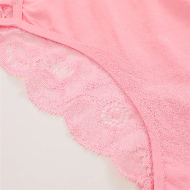 3PC Set Women's Floral Lace Low Rise Briefs