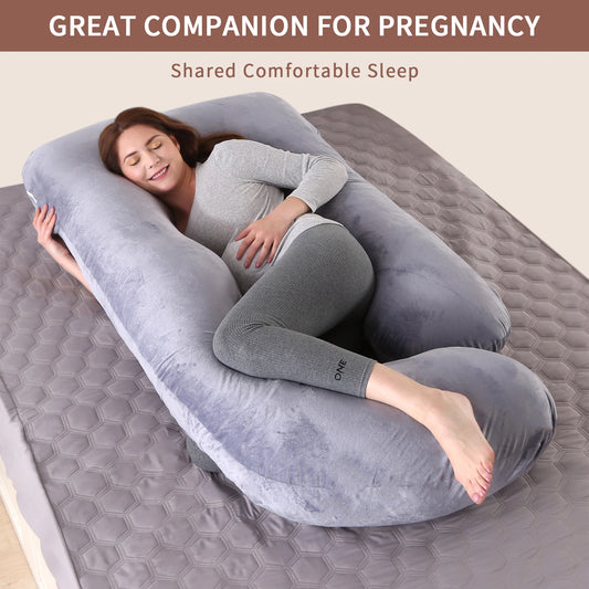 G Shaped Full Body Maternity Pillow with Removable Cover