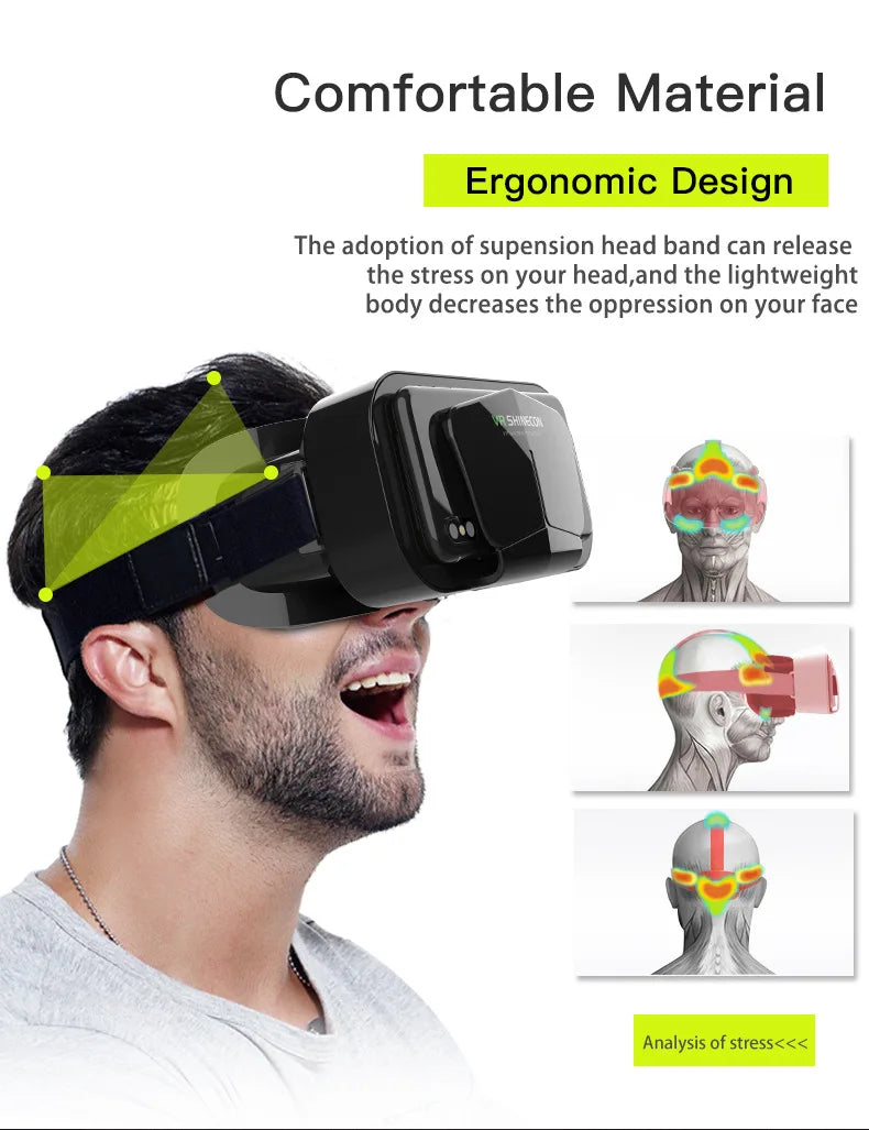 3D Virtual Reality Glasses Headset for Smartphones