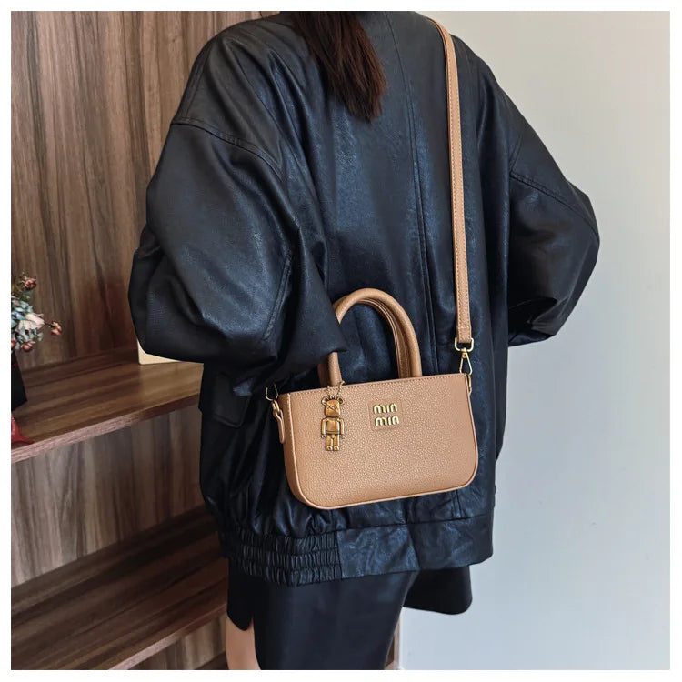Women's Small Square Nylon Shoulder Bag for Mobile Phone