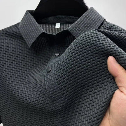 Men's Casual Short Sleeve Solid Color Polo Shirt