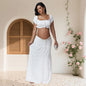Maternity Photography Dress Set 2Pc Ruffles Tube Top Skirt