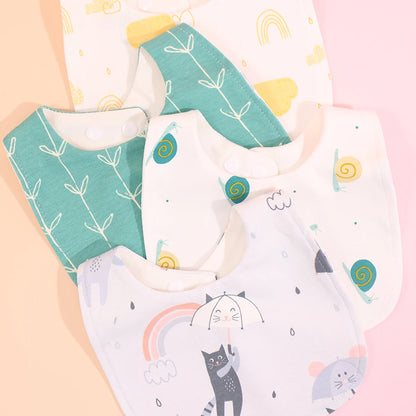 4pcs Cotton Baby Adjustable Bibs Bandana Scarf