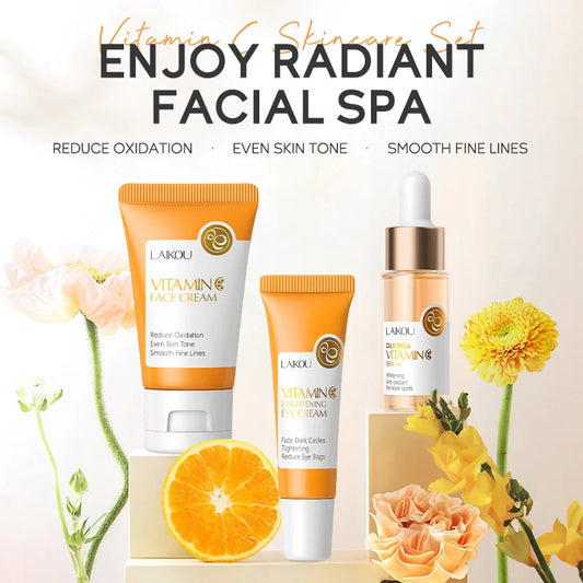 LAIKOU Vitamin C Skin Care Set 3pcs Moisturizing Creams