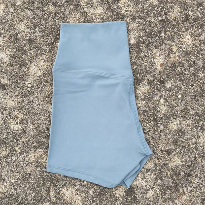 High Waist Yoga Shorts for Women in Solid Color