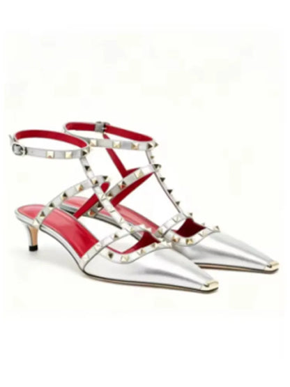 Summer High-Heeled Rivet Women's Sandals