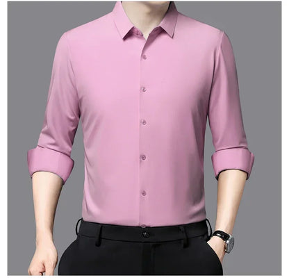 Men's Ultra-Stretch Slim-Fit Long Sleeve Shirt