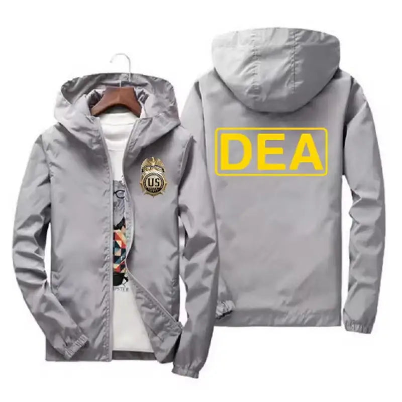Men's Casual Printed Windbreaker Coat