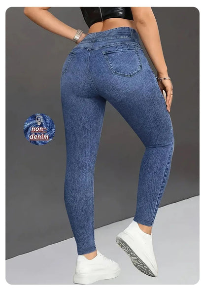 Women's Ankle-Length Elastic Leggings for Casual Wear