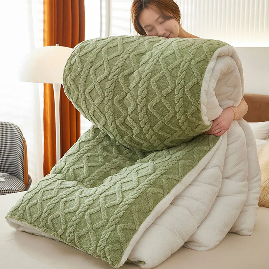 Thick Winter Warm Blanket Artificial Lamb Cashmere
