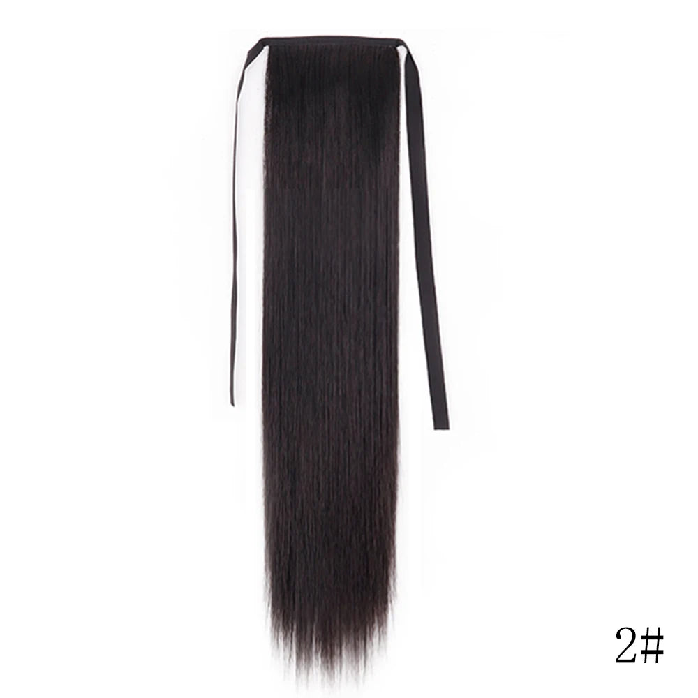 Long Straight Clip-in Ponytail Hair Extension Black