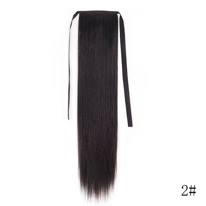 Long Straight Clip-in Ponytail Hair Extension Black