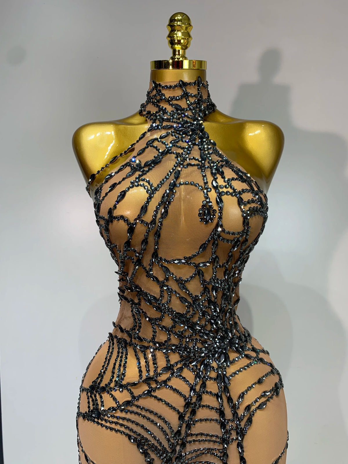 Sparkly Diamond Mesh Jumpsuit for Women