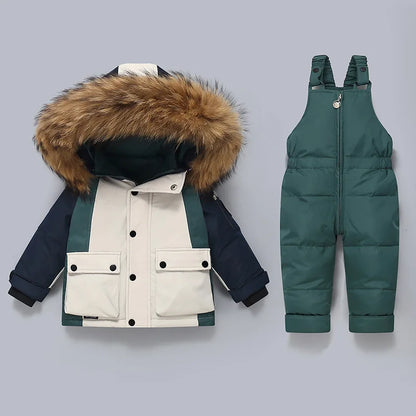 Warm Down Jacket Parka Snowsuit for Kids