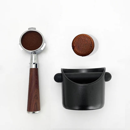 Coffee Knock Box Black ABS with Detachable Knock Bar